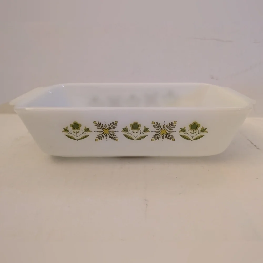 Vintage Fire King Green Meadow 1 QT Kitchenware Anchor Hocking